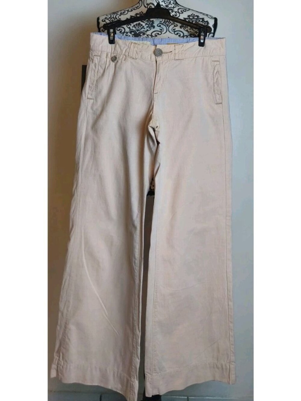 Pilcro Anthropologie Women's 26 Blush Pink Wide Leg Cotton Pants